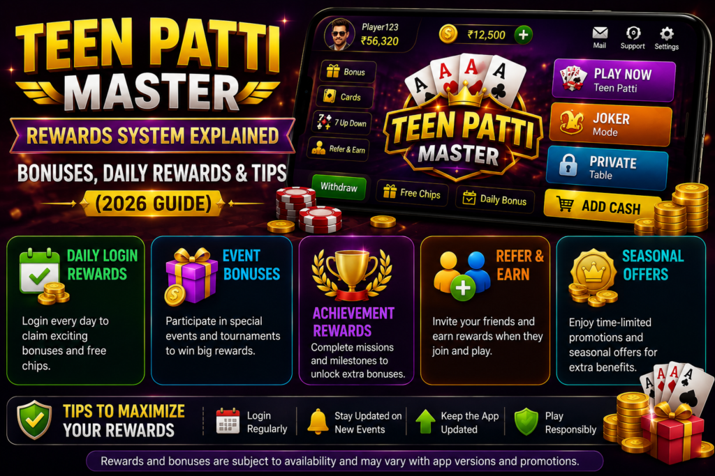 Teen Patti rewards guide 2026